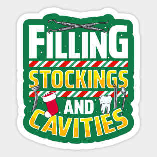 Christmas Dentist Funny Humor Sayings Quotes Sticker